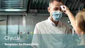  Presentation with body temperature - Amazing slide set having contemporary-chef-in-white-uniform backdrop and a seafoam green colored foreground