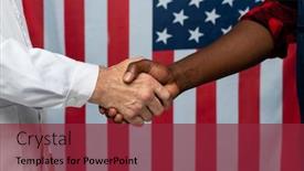  Presentation with stars stripes - Presentation theme consisting of contemporary-clinician-in-whitecoat background and a violet colored foreground