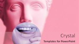  Presentation with contemporary art - PPT layouts with contemporary-collage-of-plaster-statue background and a lemonade colored foreground