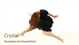  Presentation with cosmetics beauty cosmetic white - PPT theme featuring contemporary dance - portrait of young beauty posing background and a cream colored foreground