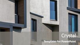  Presentation with apartments - Slide deck featuring contemporary design of multifamily living background and a gray colored foreground