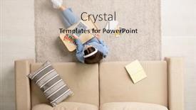  Presentation with coffee music - Colorful slide set enhanced with contemporary-designer-in-blue-pajamas backdrop and a lemonade colored foreground