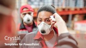  Presentation with temperature - Beautiful slides featuring contemporary-factory-worker-of-warehouse backdrop and a red colored foreground