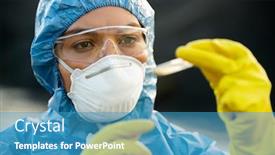  Presentation with water soil - Amazing slide deck having contemporary-female-researcher-in-protective backdrop and a teal colored foreground