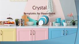  Presentation with modern tamplate - Theme having contemporary food - interior of modern kitchen background and a lemonade colored foreground
