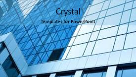  Presentation with architecture glass - Slides enhanced with contemporary glass architecture business background background and a light blue colored foreground