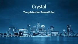  Presentation with london - Slide set featuring contemporary history - canary wharf business district background and a  colored foreground