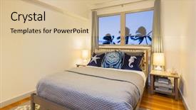  Presentation with home design - Presentation featuring contemporary home interior design background and a lemonade colored foreground