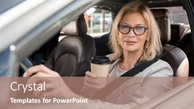  Presentation with kpi traffic light - Beautiful slide deck featuring contemporary-mature-businesswoman-in-eyeglasses backdrop and a coral colored foreground