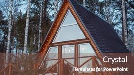  Presentation with house forest - Cool new slides with contemporary-new-large-country-house backdrop and a tawny brown colored foreground