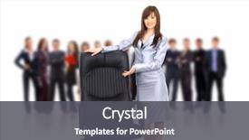  Presentation with contemporary world - Beautiful PPT theme featuring contemporary office chair and businesswoman backdrop and a dark gray colored foreground