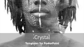  Presentation with ink - Colorful presentation enhanced with contemporary-paintography-portrait-combined backdrop and a gray colored foreground