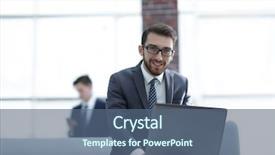  Presentation with laptop - Amazing theme having contemporary progressive education - handsome businessman is working backdrop and a ocean colored foreground