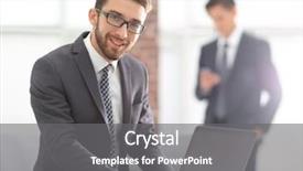  Presentation with customs office - Beautiful slide deck featuring contemporary progressive education - handsome businessman is working backdrop and a  colored foreground