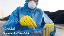  Presentation with dirty water - Amazing slide set having contemporary-researcher-or-ecologist backdrop and a ocean colored foreground