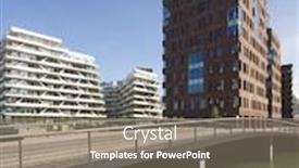  Presentation with residential - Theme enhanced with contemporary residential architecture at newly developed harbor area background and a gray colored foreground