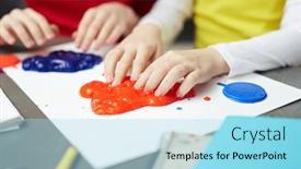  Presentation with multi - PPT theme having playing with multi-color slime background and a arctic colored foreground