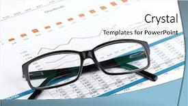  Presentation with workplace tension - Audience pleasing theme consisting of contemporary workplace with financial paper backdrop and a  colored foreground