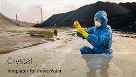  Presentation with toxic - Amazing slide set having contemporary-young-female-ecologist backdrop and a coral colored foreground