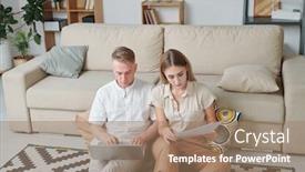  Presentation with married - Slides consisting of contemporary-young-married-students-preparing background and a coral colored foreground