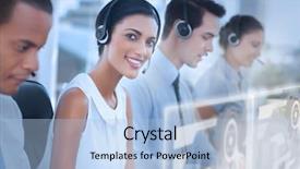  Presentation with futuristic fintech - Cool new theme with content businesswoman using futuristic interface backdrop and a light blue colored foreground