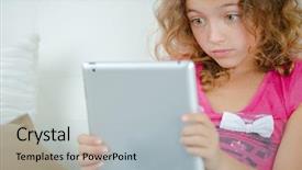  Presentation with school resources - Amazing presentation having content computer - school girl with shocked expression backdrop and a light gray colored foreground