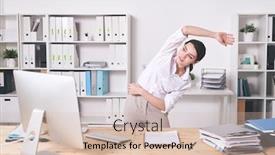  Presentation with exercise - Theme enhanced with content-energetic-young-woman background and a lemonade colored foreground