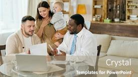  Presentation with mortgage - Amazing theme having content-family-with-little-boy backdrop and a coral colored foreground