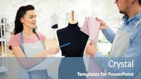  Presentation with sew - Cool new presentation theme with content inquisitive young female student backdrop and a  colored foreground