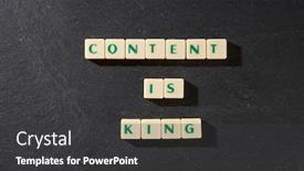  Presentation with king - PPT layouts featuring content-is-king-word-written background and a dark gray colored foreground