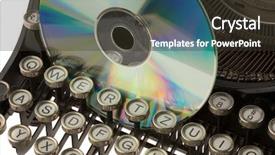  Presentation with management - Slides featuring content management - keyboard of an old black background and a tawny brown colored foreground