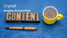  Presentation with vintage paper - Cool new PPT theme with content-word-abstract-in-vintage backdrop and a teal colored foreground