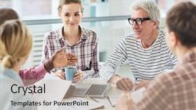  Presentation with lab coat - Audience pleasing PPT layouts consisting of contention hospital - smiling content qualified male doctor backdrop and a  colored foreground