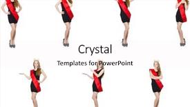  Presentation with black queen - PPT layouts with contests - beaty queen at contest background and a white colored foreground