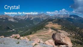  Presentation with rocky mountains - Slide deck with continantal-divide-in-the-rocky background and a teal colored foreground