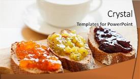  Presentation with jam - Cool new PPT theme with pectin - toasts with jam backdrop and a lemonade colored foreground