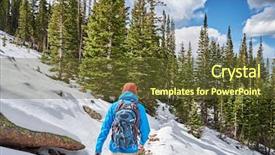  Presentation with hiking mountain - Audience pleasing theme consisting of  backdrop and a  colored foreground