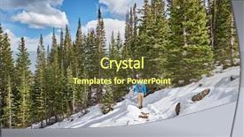  Presentation with mountain hiking - Audience pleasing theme consisting of rocky mountain national park colorado backdrop and a tawny brown colored foreground