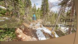  Presentation with mountain hiking - Audience pleasing PPT layouts consisting of  backdrop and a  colored foreground