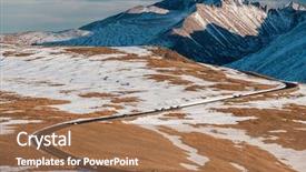  Presentation with continuous - Amazing theme having usa in high alpine tundra backdrop and a coral colored foreground