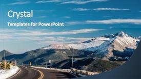  Presentation with continuous - Presentation design featuring usa in high alpine tundra background and a teal colored foreground