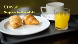  Presentation with brunch breakfast buffet healthy continental - Slides enhanced with continental-breakfast-coffee-milk-orange and a tawny brown colored foreground