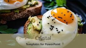  Presentation with avocado - Amazing presentation theme having continental-breakfast-sunny-side-up backdrop and a mint green colored foreground