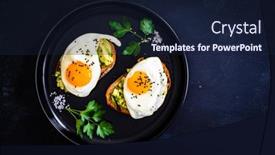  Presentation with brunch breakfast buffet healthy continental - Audience pleasing slide set consisting of continental-breakfast-sunny-side-up backdrop and a wine colored foreground