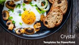  Presentation with onion - PPT layouts consisting of continental-breakfast-sunny-side-up background and a wine colored foreground