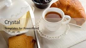  Presentation with breakfast - Slides enhanced with continental breakfast background and a soft green colored foreground