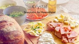  Presentation with camembert - Presentation theme with continental-healthy-breakfast-containing-homemade background and a lemonade colored foreground