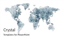  Presentation with map - Slides featuring continents on white background map background and a white colored foreground