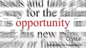  Presentation with opportunity - Cool new PPT theme with contingency - blurred text with a focus backdrop and a light gray colored foreground