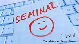  Presentation with post stick note - Amazing presentation theme having continuing education adults - sticky note on the keyboard backdrop and a  colored foreground